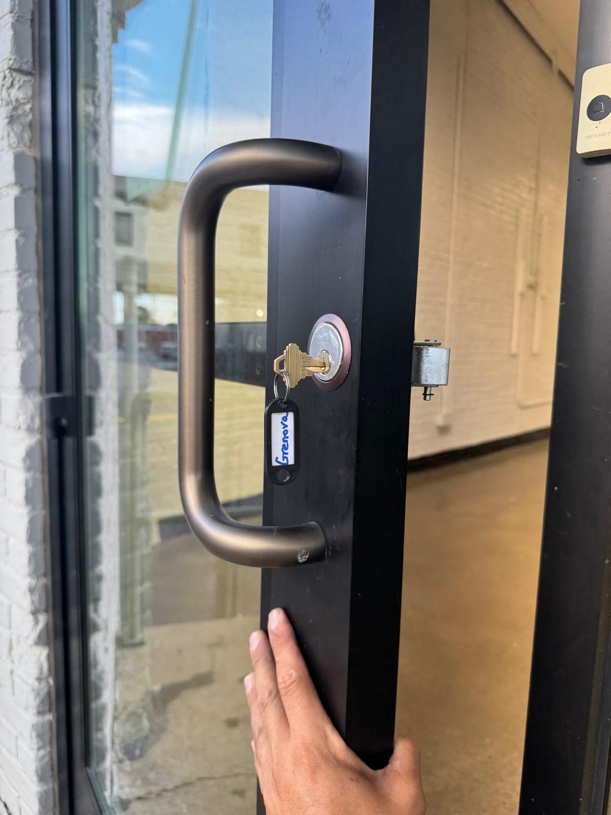 Rekeying a commercial storefront entrance
